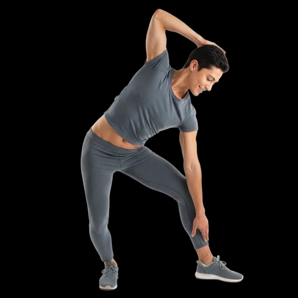 Person performing therapeutic exercise
